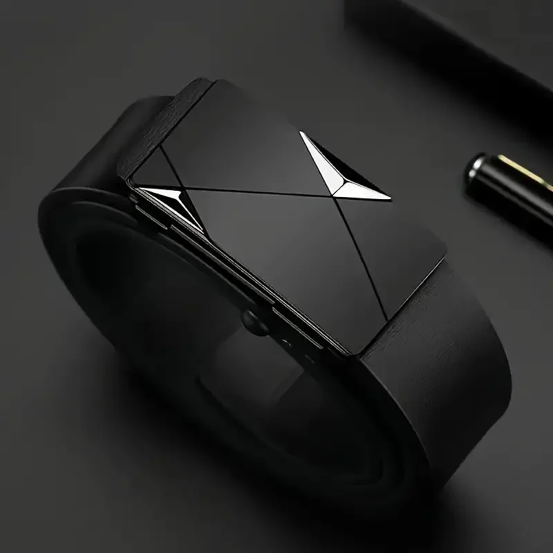 Stylish Men's PU Leather Belt - Fashion Belts for Daily Life, Leisure, Party, Festival, Work, and Business Automatic Buckle