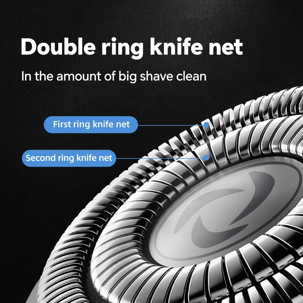 Men's electric shaver with 5 floating heads, cordless rechargeable shaver, used for shaving heads