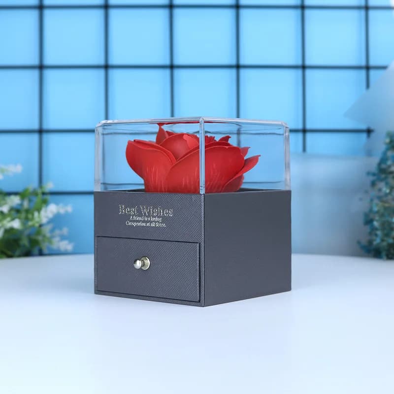 Naszyjnik Projekcyjny Serce KOCHAM CIĘ W 100 Językach z Różą 🌹