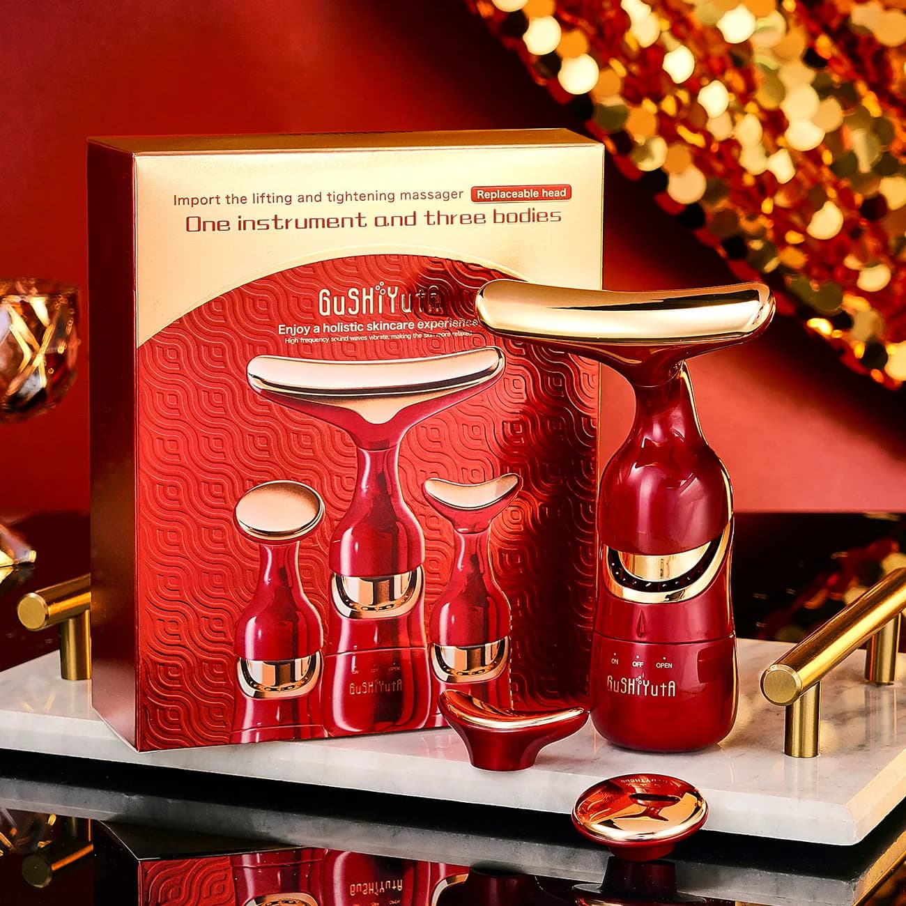 Microcurrent Facial Massager – Lift &amp; Firm Skin, Reduce Wrinkles Face, Neck &amp; Eye Rejuvenation